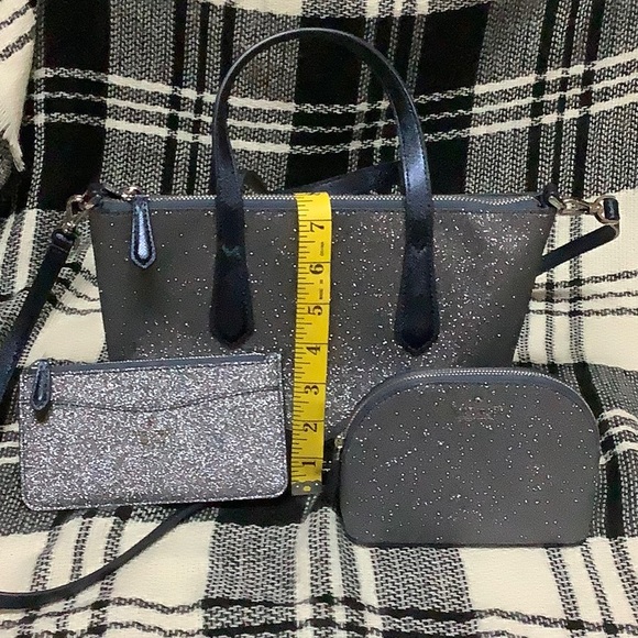 Kate spade blue & pewter grey sparkle purse set - Picture 11 of 12